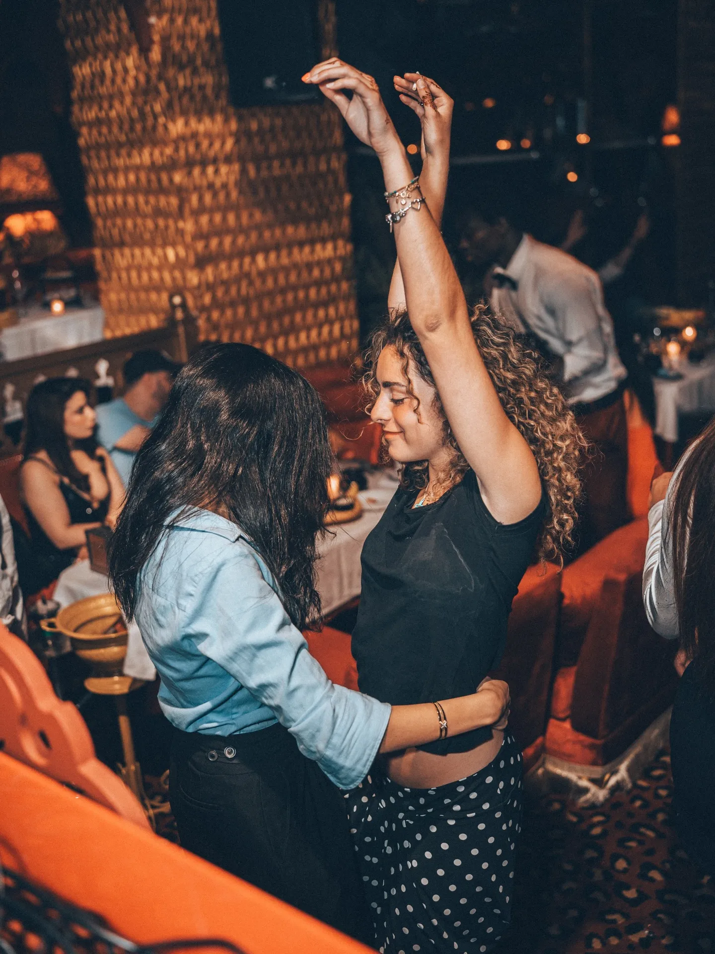Two guests dancing at The Club Agadir