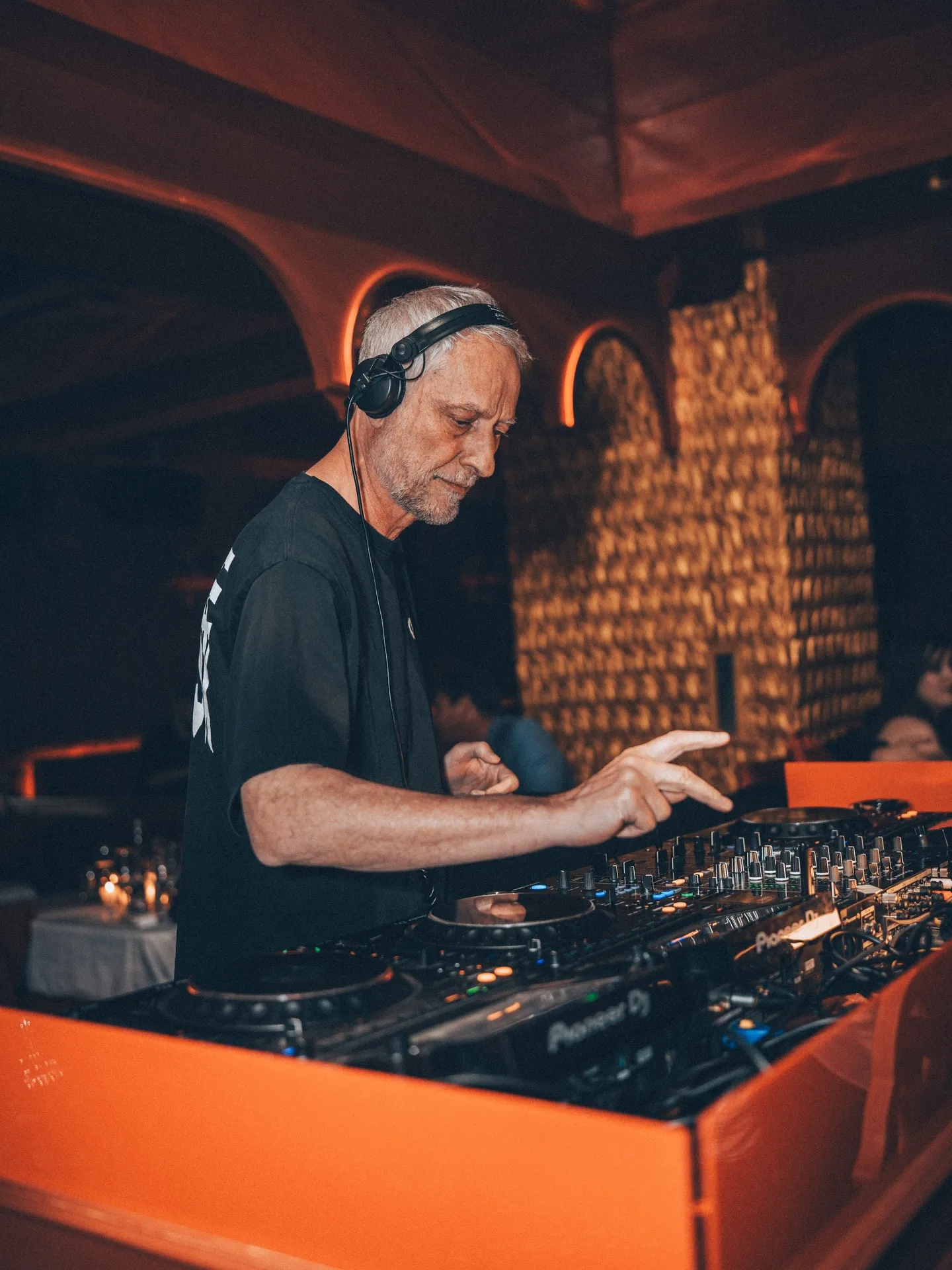 A DJ working the decks at The Club Agadir